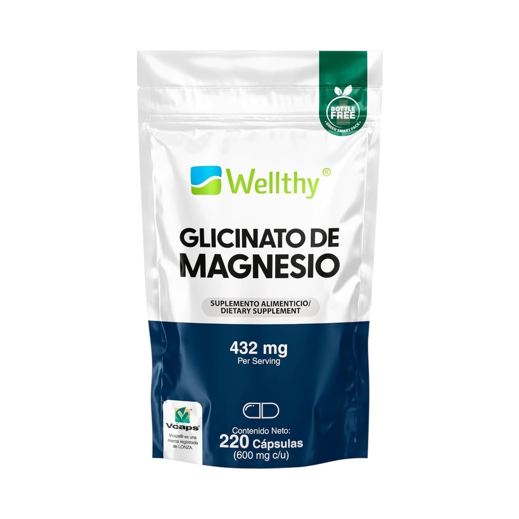 Glicinato de Magnesio 220caps (Wellthy)