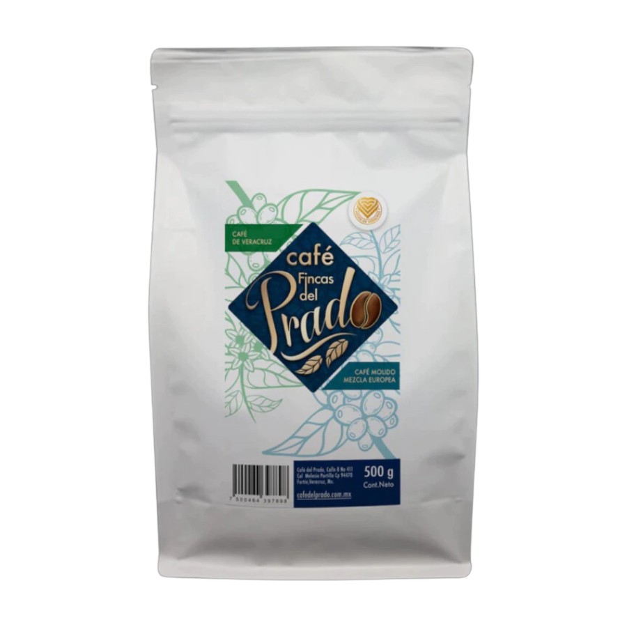Café Mezcla Europea Tueste Oscuro Org. 500gr (Fincas del Prado)