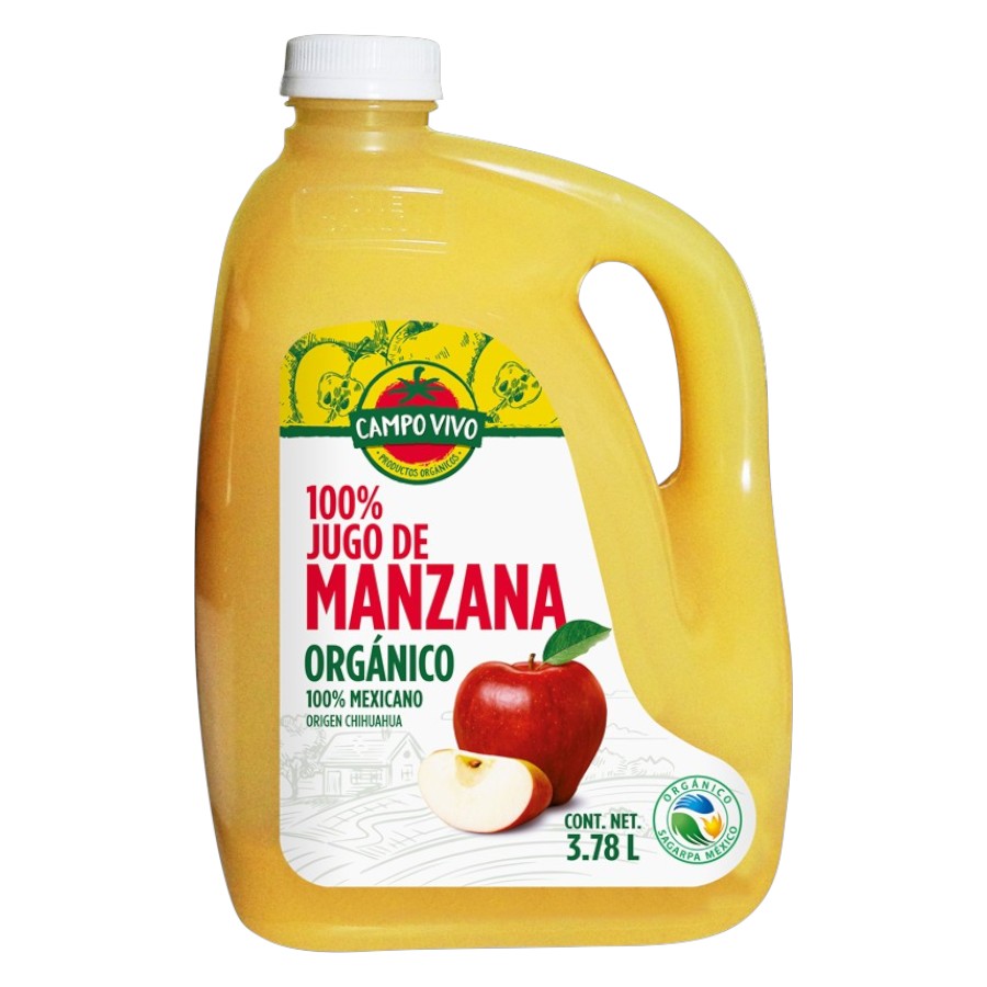 [jugodemanzana3.78] Jugo de Manzana Org 3.78 Lt (Campo Vivo)