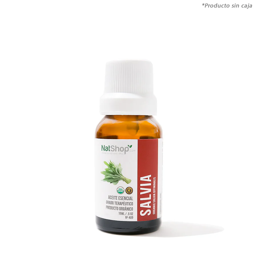 [78447382409] Aceite Esencial de Salvia Orgánica 15ml NatShop
