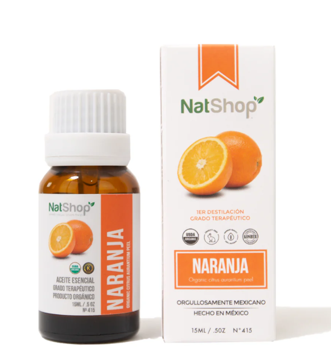 Aceite Esencial de Naranja Orgánico 15ml NatShop