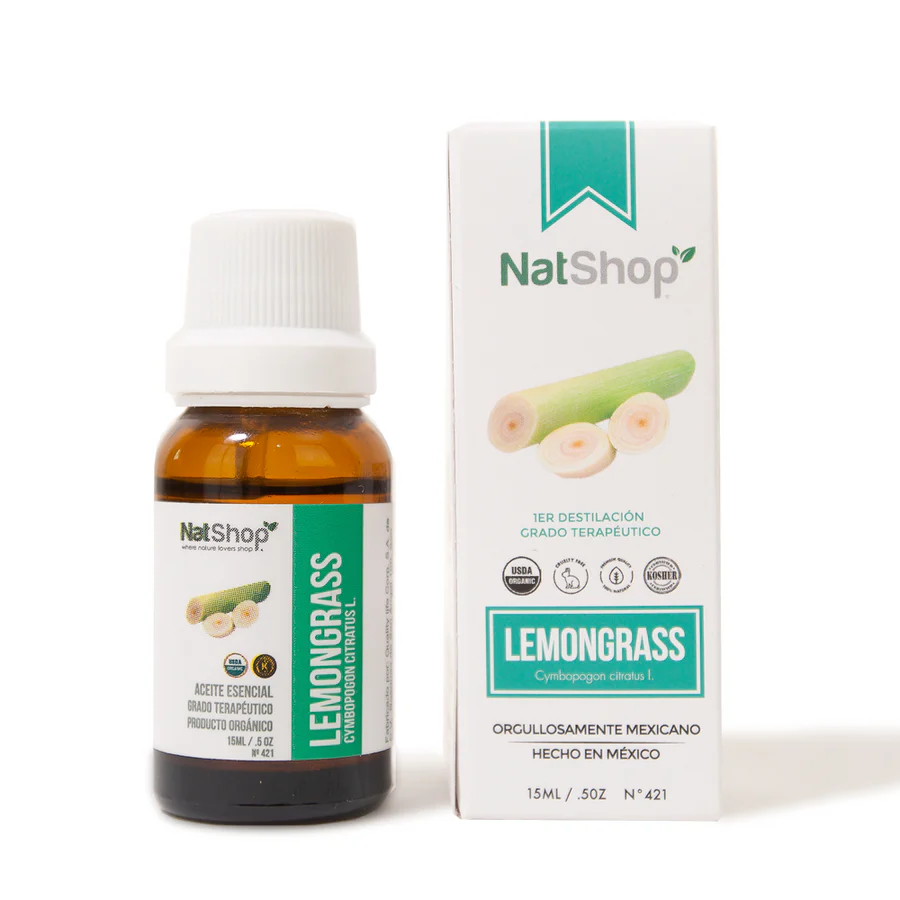 Aceite Esencial de Lemongrass Orgánico 15ml NatShop