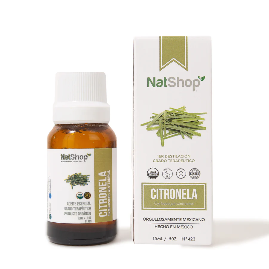 Aceite Esencial de Citronela Orgánico 15ml NatShop