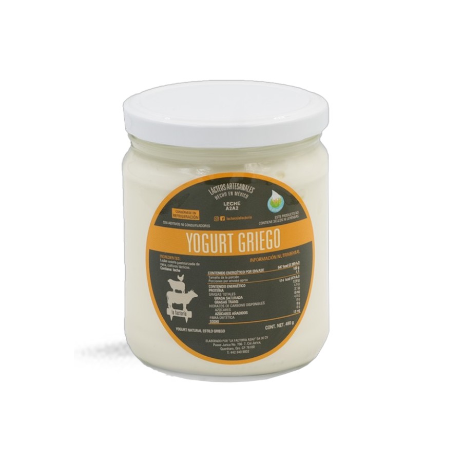 [griego] Yogurt griego A2A2 480gr (La Factoría)