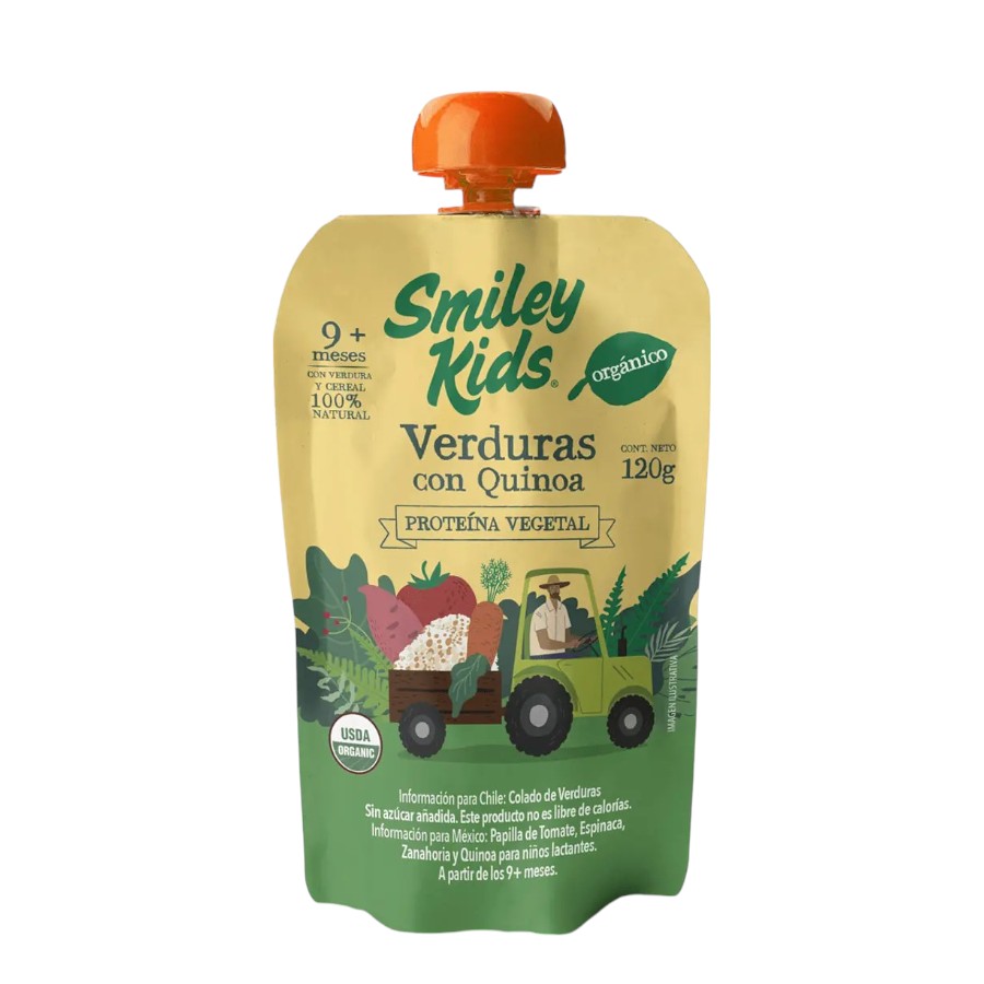 [7804650970651] Quinoa con verdura 120gr (Smiley Kids)