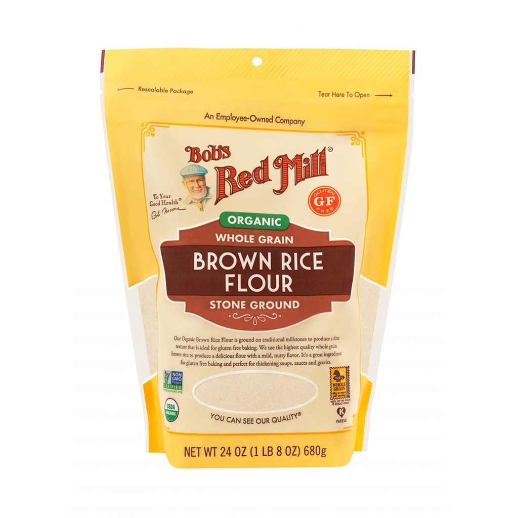 Harina de arroz oscuro organica 680g (Bobs red mill)