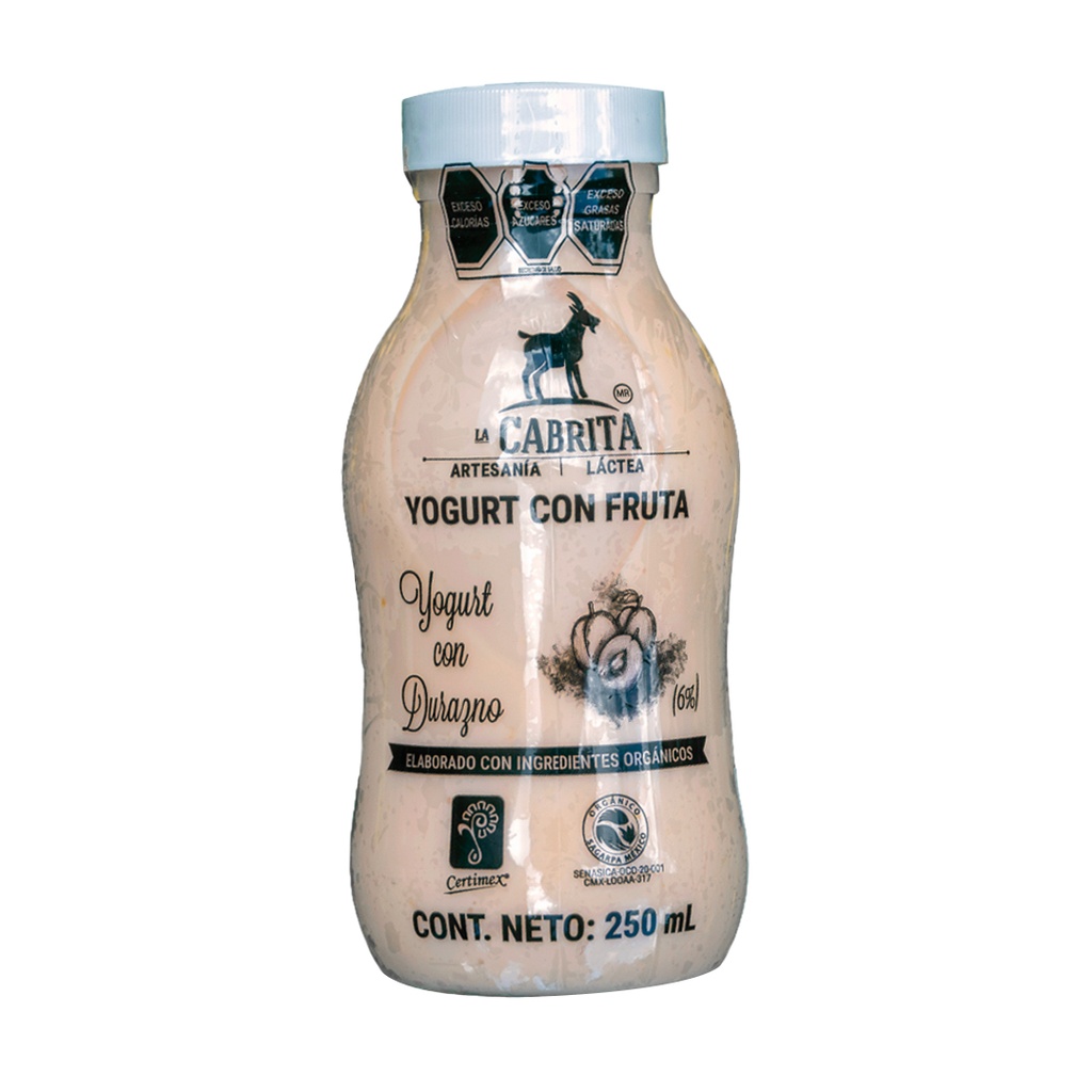 Yogurt cabra durazno 250 ml (La Cabrita)