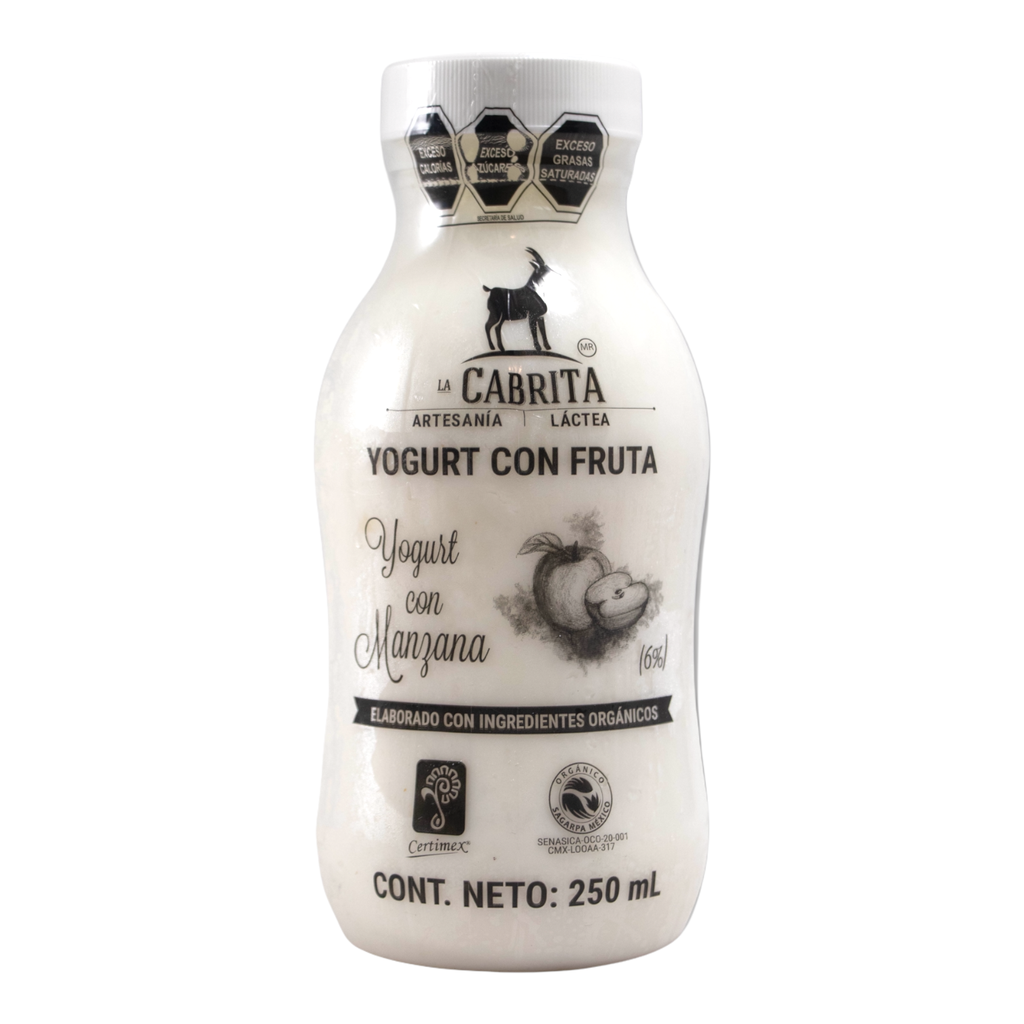 Yogurt cabra manzana 250 ml (La Cabrita)