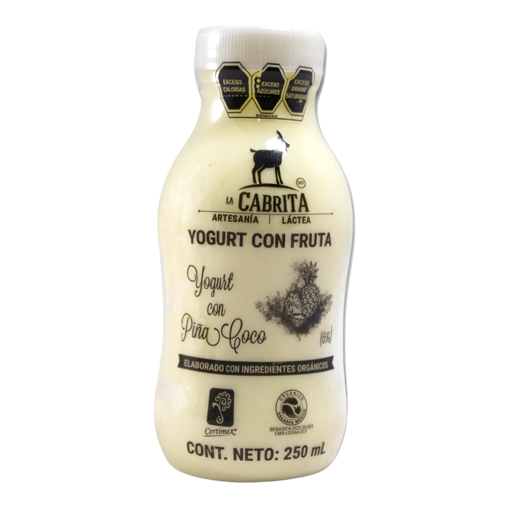 Yogurt cabra piña coco 250 ml (La Cabrita)