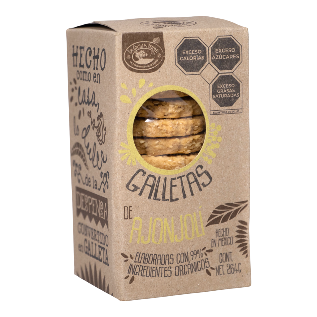 Galletas con ajonjoli 264 g orgánica (La Cocina Verde)