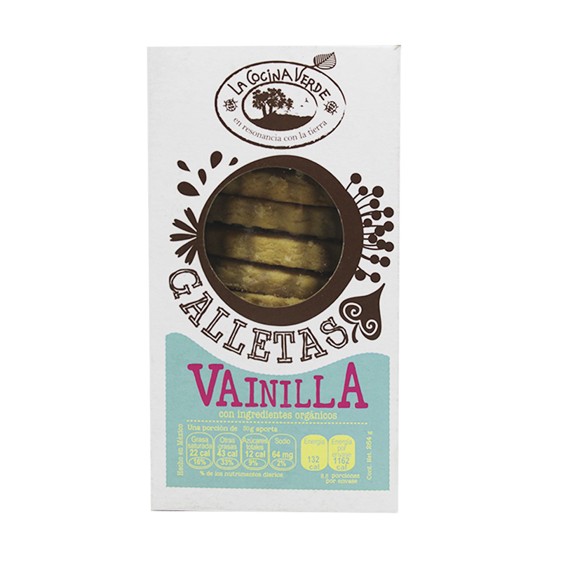 [723707896768] Galletas con vainilla 264 g (La Cocina Verde)