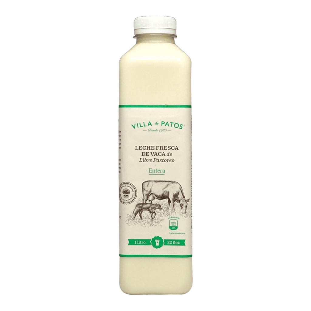 Leche Entera de Vaca 1L (Villa de Patos)