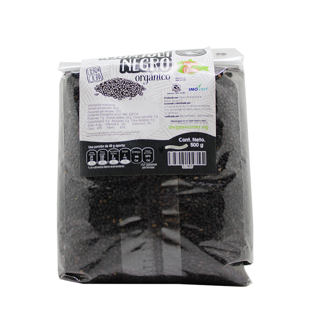 Ajonjolí Negro 500g Org (La Cocina Verde)
