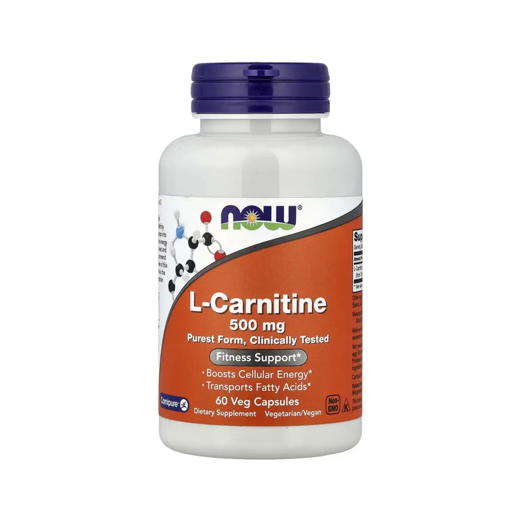 [733739000729] L-Carnitina 60caps 500mg c/u (Now Foods)