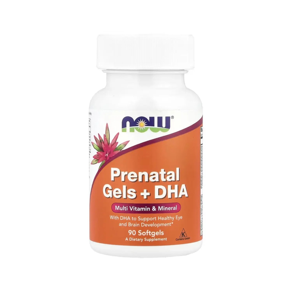 [733739038098] Geles Prenatales + DHA 90pz 250mg c/u (Now Foods)