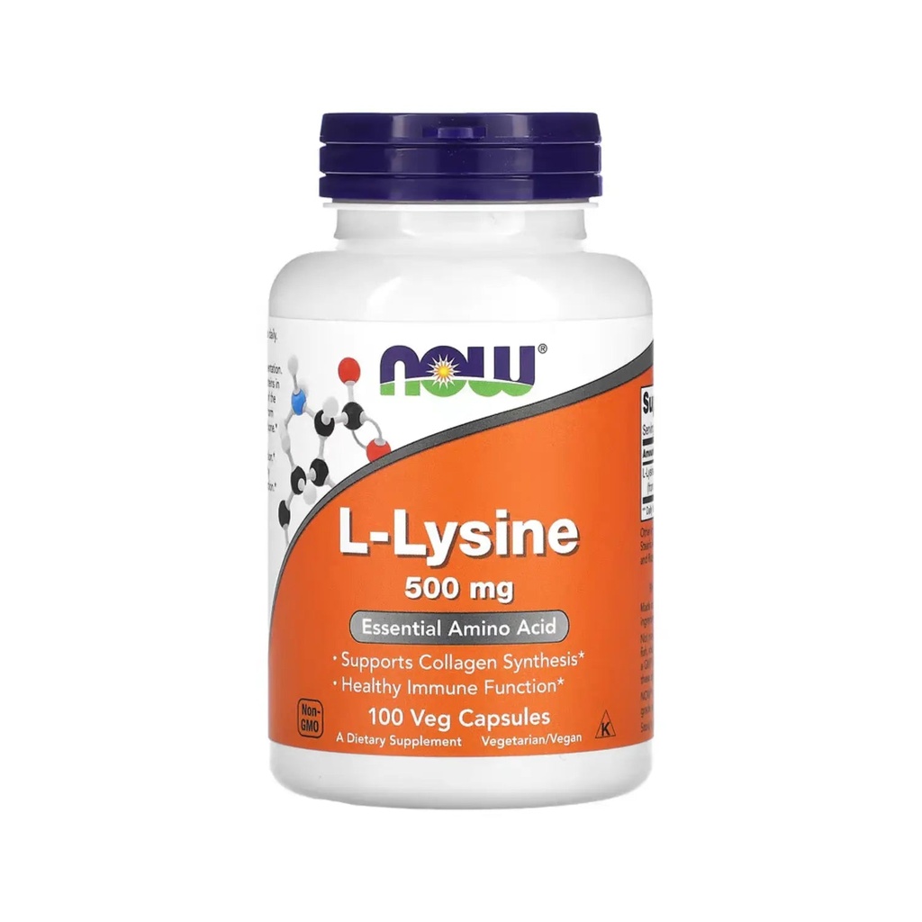 [733739001108] L-Lisina 100caps 500mg c/u (Now Foods)