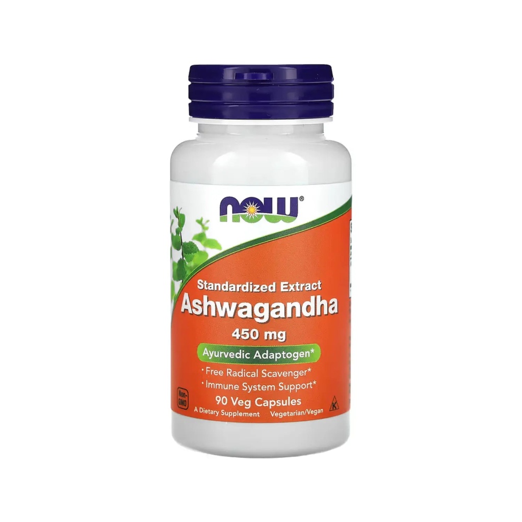 [733739046031] Extracto de Ginseng Indio Ashwagandha 90caps 450mg c/u (Now Foods)