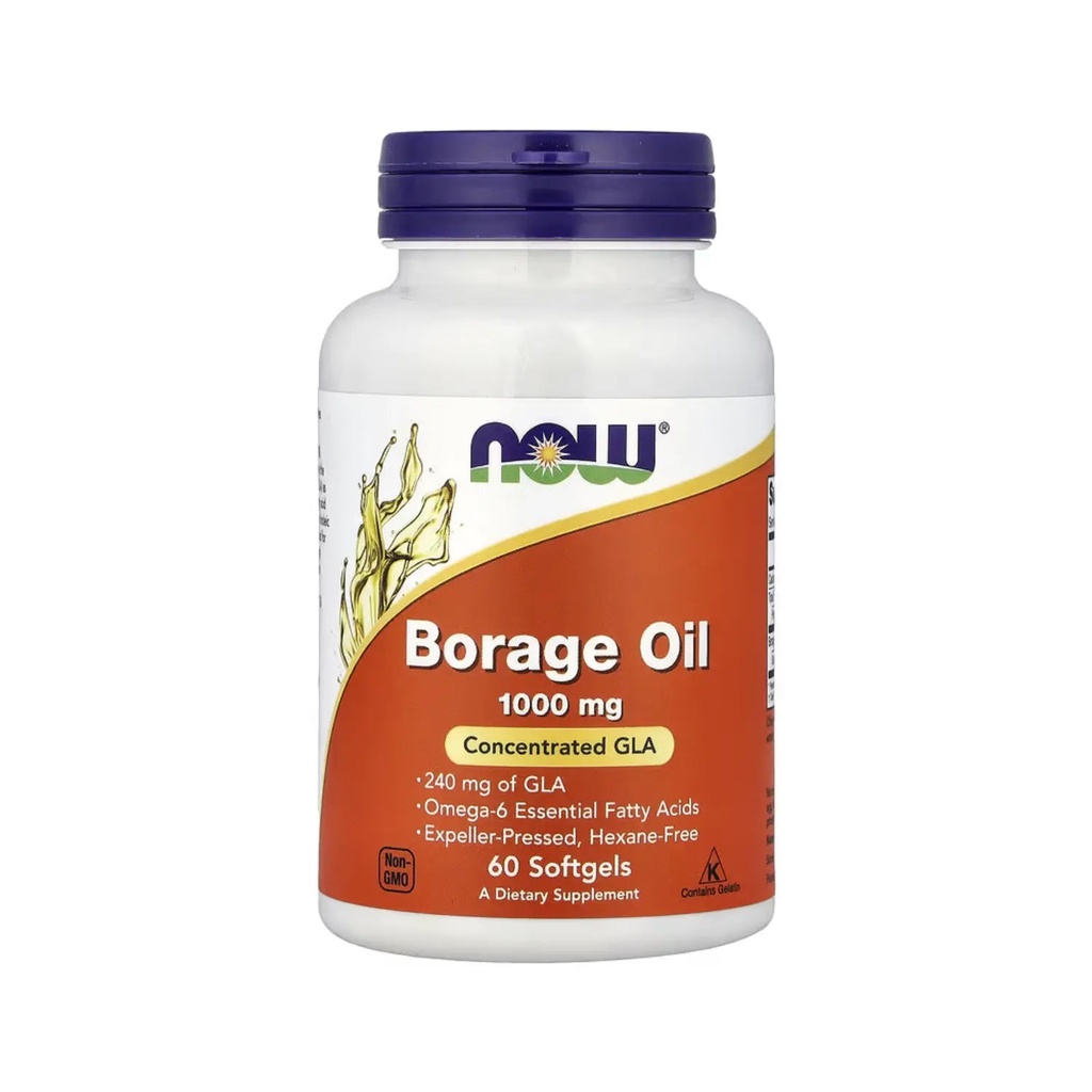 [733739017208] Aceite de Borraja GLA Concentrado 60caps 1000mg (Now Foods)
