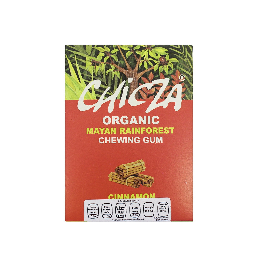 Goma de mascar sabor canela 30gr 12 pzas (Chicza)