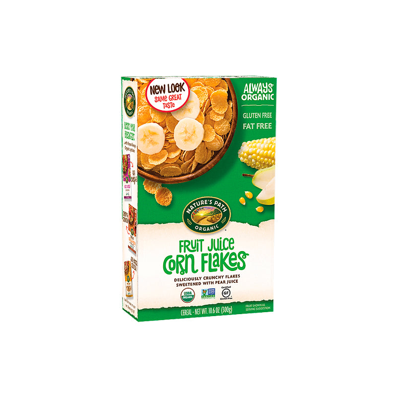 [058449600572] Cereal de hojuelas de maiz con jugo de fruta (Natures Path)