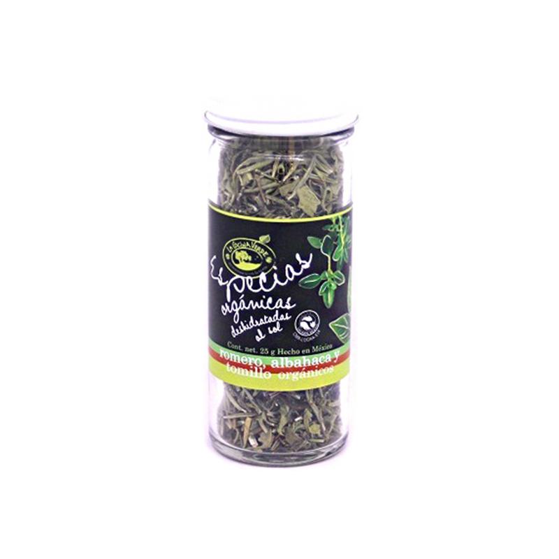 Especia romero albahaca y tomillo 25g (La Cocina Verde)