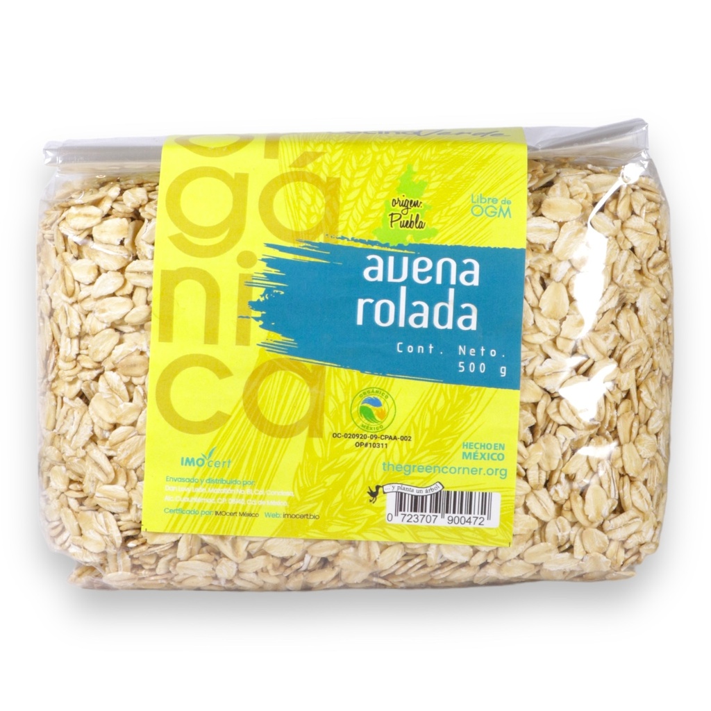 Avena Rolada Orgánica 500g (La Cocina Verde) 