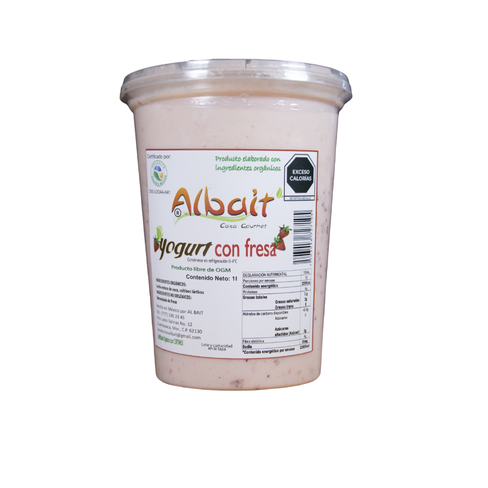 Yogurt de fresa 1L (Albait)