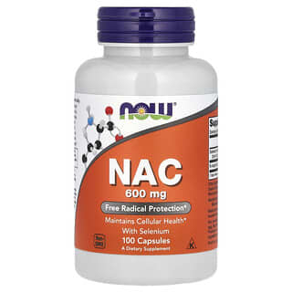 Nac nac n-acetil cisteina 600 mg 100 vegcaps (Now Foods)