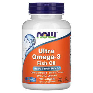 Ultra omega-3, 500 epa/250 dha 90 softgels (Now Foods)