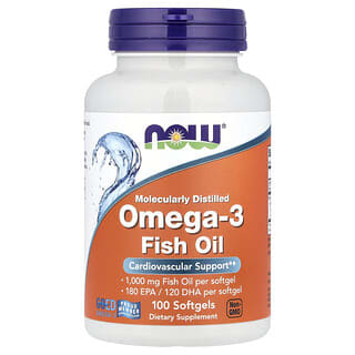 Omega-3 aceite de pescado dha 100 softgels (Now Foods)
