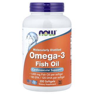 Omega-3 1000mg 200 sgels (Now Foods)