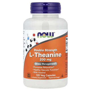 L-teanina de doble potencia 200 mg 120 vegcaps (Now Foods)