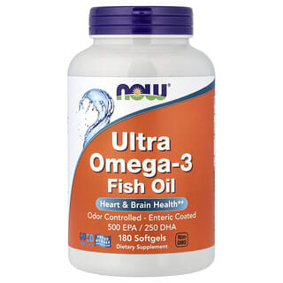 Ultraomega-3, 500 epa/250 dha 180softgels (Now Foods)