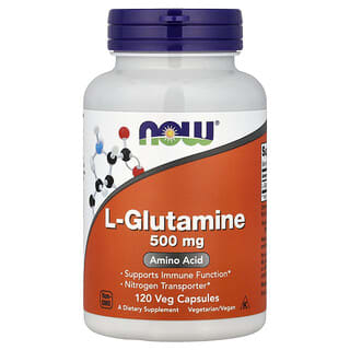 L-glutamina 500 mg 120 cápsulas vegetales (Now Foods)