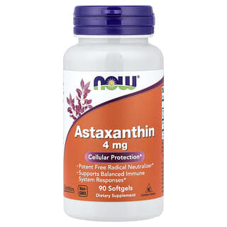 Astaxantina 4mg 90softgels proteccion celular (Now Foods)