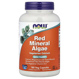 Algas minerales rojas 180 cápsulas vegetales (Now Foods)