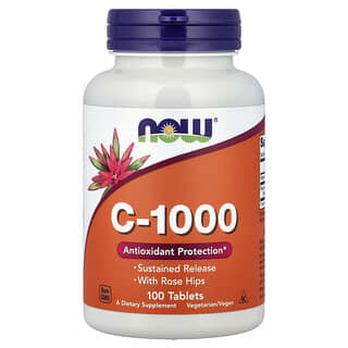 C-1000 escaramujo 100 comprimidos (Now Foods)