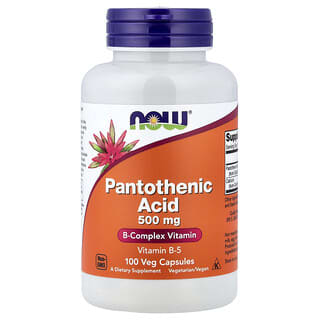 Acido pantotenico 500mg 100vegcaps (Now Foods)