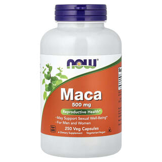Maca, 500 mg, 250 cápsulas vegetales (Now Foods)