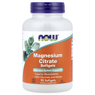 Citrato de magnesio 400mg 90 softgels (Now Foods)