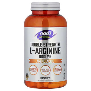 L-arginina de doble potencia 1000mg 180 tabs (Now Foods)