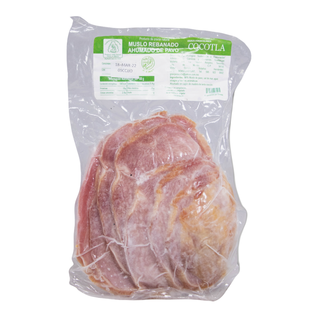 Muslo de pavo ahumado rebanado 250 g (COCOTLA)