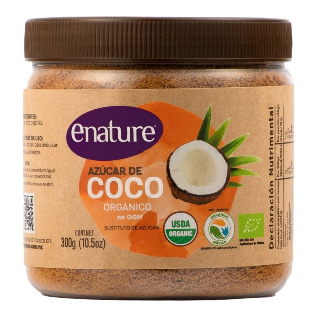 [7503021714343] Azúcar de Palma de Coco Orgánica 300 g Enature