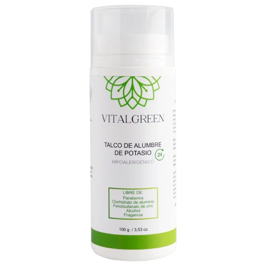 Talco de alumbre 100g (Vital Green)