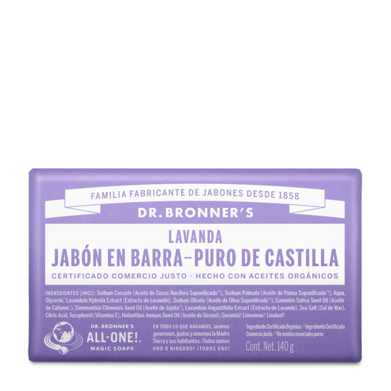 Jabon lavanda barra de castilla 140grs (Dr Bronners)