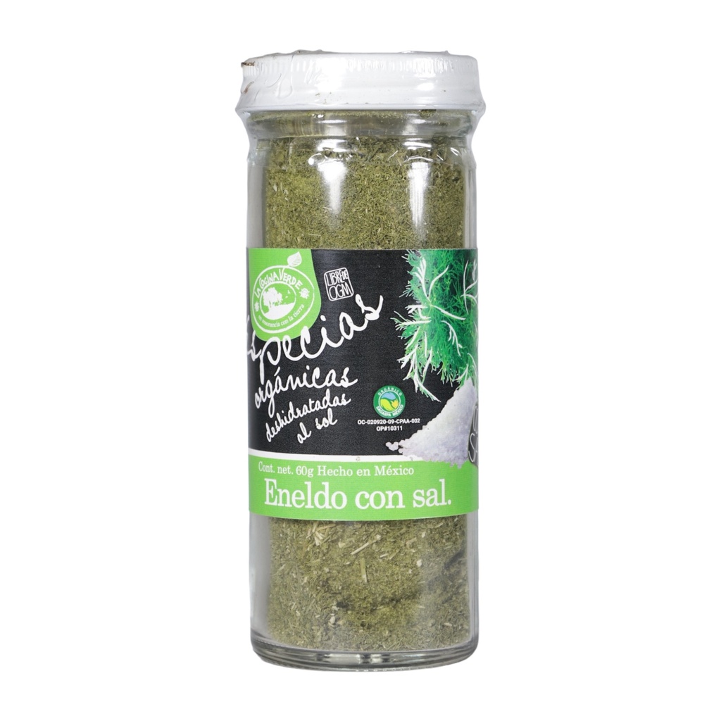 [0723707896348] Especia eneldo con sal  10 g (La Cocina Verde)
