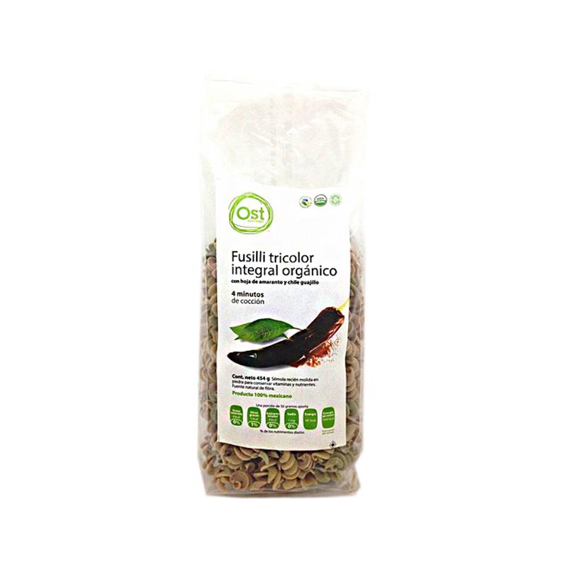 [7500326306389] Fusilli tricolor integral organico 454 g (Ost Gourmet)