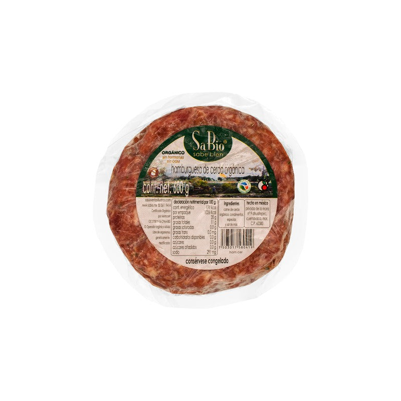 [7503017580419] Hamburguesa de cerdo 600g (Sabio)