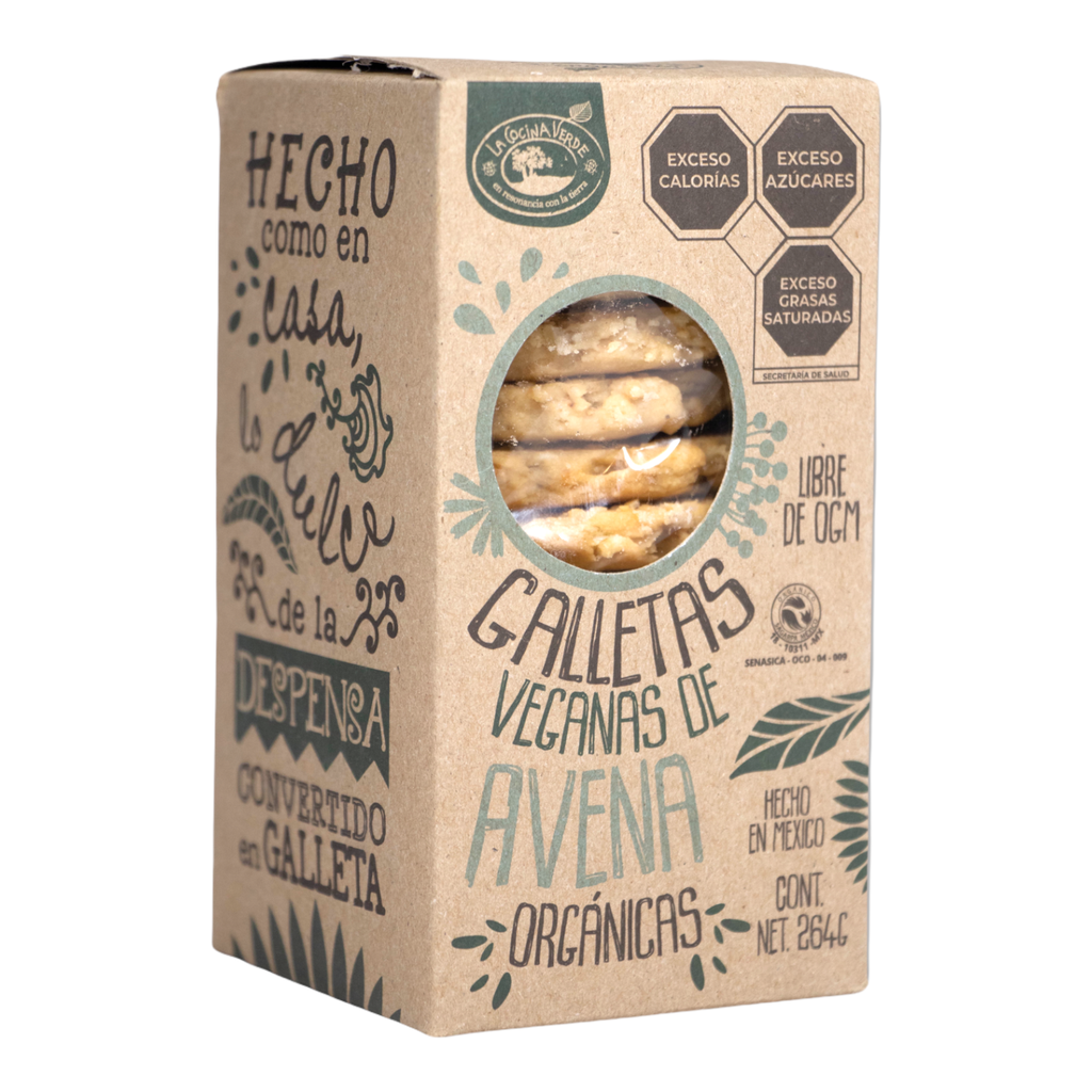 [723707896607] Galletas veganas con avena 264 g (La Cocina Verde)