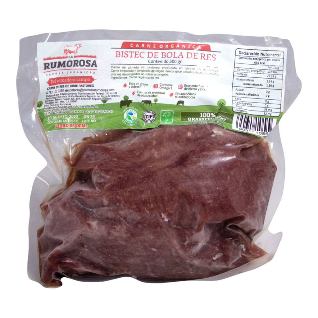 Bistec de bola de Res 500g (La Rumorosa)